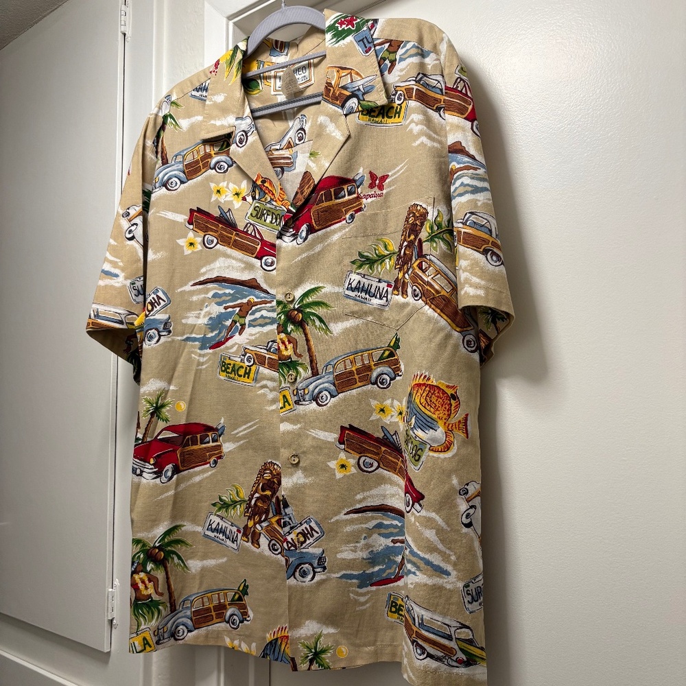 Vintage Kalaheo “Woody” / surf Aloha shirt - size large